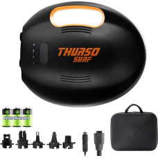 THURSO SURF 20PSI Rechargeable Electric SUP Air Pump, 144 W 12000 mAh, Auto Shut-Off, Portable with 12 V DC Car Connection for Kayaks and Boats