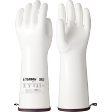 LANON 38 cm skysto silikono karščiui atsparios grilio pirštinės, pirštinės puodui, kepimo pirštinės, pirštinės orkaitei, kepimui ant grotelių, kepimui, kepimui, kepimui, neslystančios, atsparios vandeniui, baltos, XXL/11