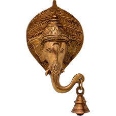 Purpledip Žalvaris Antikvarinė apdaila Ganešos galva su varpeliu (10768b)