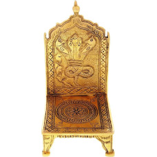 Purpledip Brass Singhasan Throne Chowki: Dievo vieta namų šventykloje (11232)