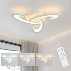 Comely LED Ceiling Light, 30 W Ceiling Light LED Dimmable with Remote Control, White Ceiling Light LED Modern for Kitchen, Bedroom, Living Room, Balcony, Hallway, 3000 K - 6500 K