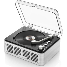 Portable Bluetooth CD Player with Remote Control - Timzeit White Retro CD Player with HiFi Sound Speaker A-B Playback for Children FM Radio Support Headphone Jack USB/AUX for Home