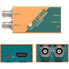 AVMATRIX Mini SC1221 HDMI to SDI Mini Video Converter, SDI/HDMI Converter Pocket Size & Easy Assembly, USB-C Power Supply Solution (MINI SC1221)