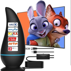 DVBT2 Antenna, DVB-T/DVB-T2 Antenna, Stronger Rod Antenna for Digital TV/DAB Radio/DVB-T2 Tuner Stick, Supports Signal Amplifier for 4K 1080p & All TVs - With Magnetic Base 5 m Cable