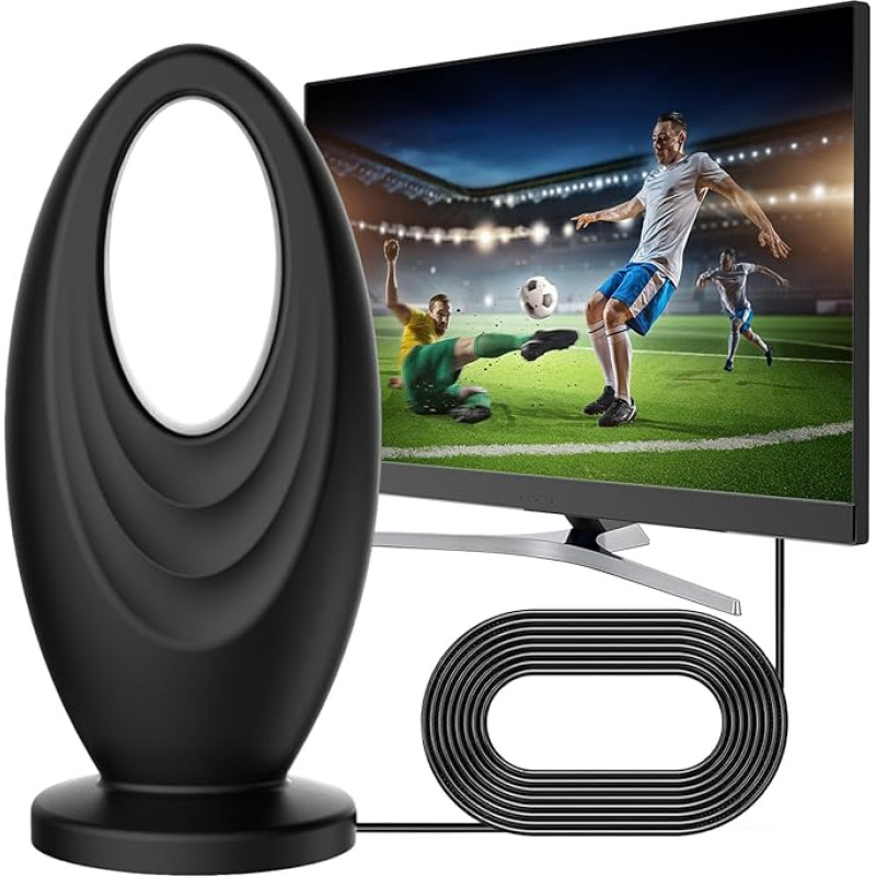 Skaitmeninė TV antena, skirta vidaus patalpoms, HD, suderinama su 