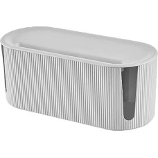 Kabelių dėžė, dulkių nepraleidžianti kabelių valdymo dėžė, kabelių valdymo dėžė, kabelių dėžė kabeliams ir maitinimo juostelėms, adapteriams ir kabeliams slėpti, kabelių rinktuvas (balta)