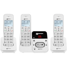 Geemarc Amplidect 295 Trio - Cordless Phone Trio Package with 3 Handsets - Direct Access to the Answering Machine - Suitable for Seniors - Low to Medium Hearing Loss - Version DE
