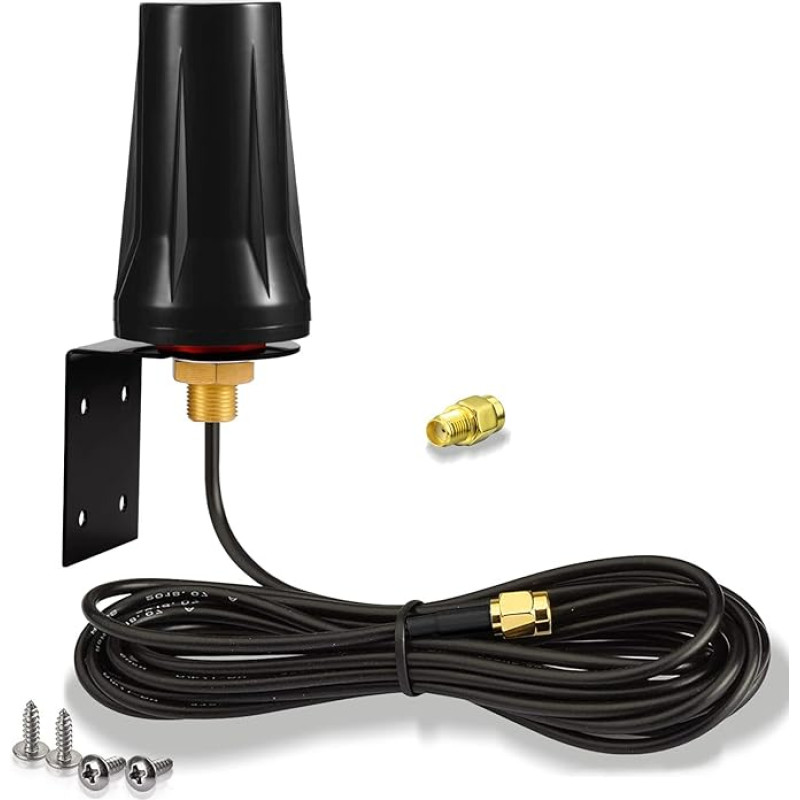 Bingfu 4G LTE Antenna Outdoor 5dBi SMA Connector Antenna Outdoor Wall Mount Waterproof for 4G LTE Router Gateway Modem Hotspot Trail Camera Smart Home Energy Monitor