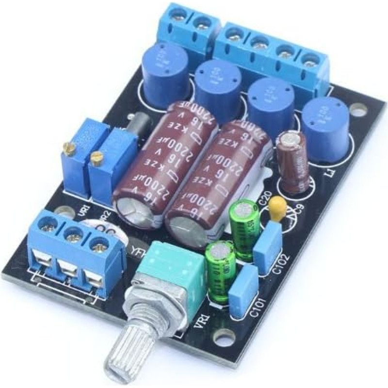 DollaTek TA2024 Skaitmeninio garso stiprintuvo plokštė HIFI AMP modulis 2 kanalų 3A/12V maitinimo šaltinis su 2200uF/16V didele elektrine talpa kompiuterio PC garsiakalbiui 