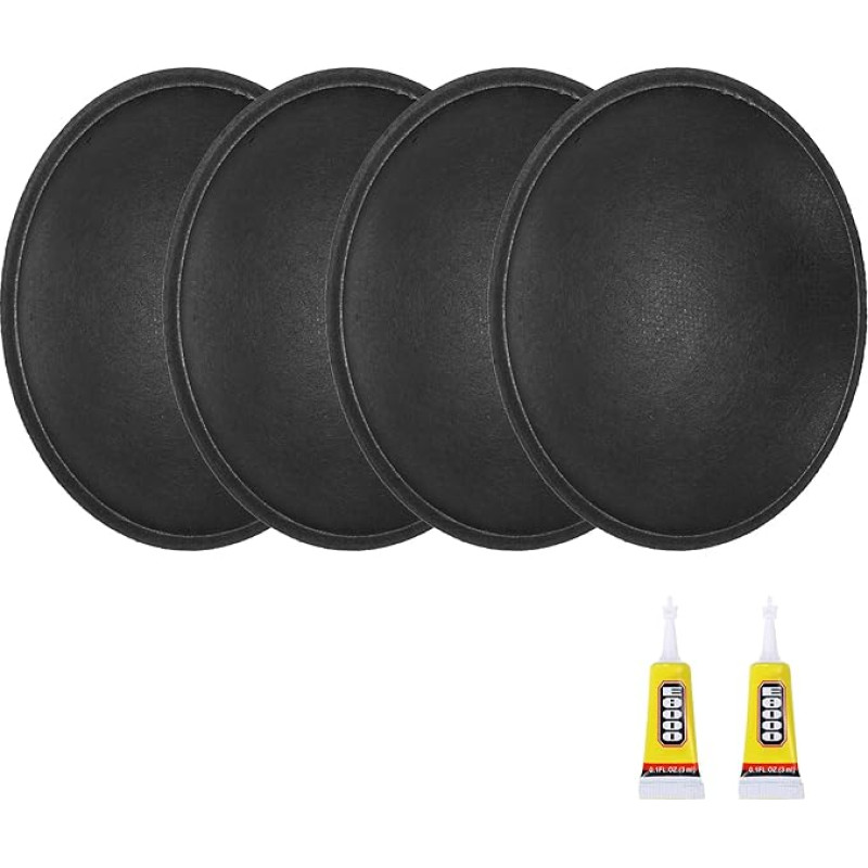 garsiakalbio dulkių dangteliai, 64 mm išorinio skersmens kupolo popieriaus dangtelis, žemųjų dažnių garsiakalbių ritės dangtelio dangteliai su remonto klijais, skirti garsiakalbių apdailos priedų remontui 4 pakuotės