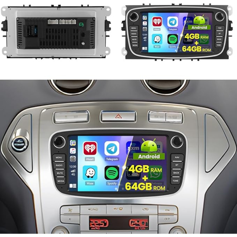 5G WiFi 4+64G Android automobilinis radijas 