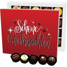 Hallingers Gražus kalėdinis raudonas XL - manufaktūrinis šokoladas Kalėdų dovana, rankų darbo be alkoholio, pagamintas iš kokybiško kakavos šokolado (dėžutė) - Motinos dienos dovana ir tėvo dienos dovanų idėjos |