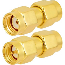 Vecys 2 x SMA Male to RP-SMA Male RF Coaxial Adapter 50ohm Adapter Converter for Antenna Router Coaxial Cable