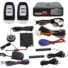 EASYGUARD EC010-MS PKE Automobilio signalizacija Pasyvusis įėjimas be raktų su paleidimo mygtuku ir nuotoliniu užvedimu Mikrobangų jutiklis Šoko įspėjimas DC 12V