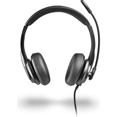 NGS VOX605 USB-C stereofoninės ausinės su lanksčiu mikrofonu, USB-A, triukšmo slopinimas, garsumo valdymas, sustiprintas galvos lankelis, 