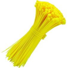 Kabelių raiščiai 450 mm x 7,6 mm 50 pakuočių geltonos spalvos Premium nailono Zip ties daugiafunkciniai plastikiniai kaklaraiščiai Apvyniojimai Saugus savaiminio užrakto mechanizmas namams, sodui, biurui ir 