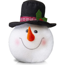 Ornativity Sniego žmogaus galvos medžio viršūnė - Kalėdų eglutės viršūnė Žiemos sniego žmogaus viršūnė Ornamentas Kalėdų eglutės puošmena