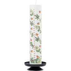 Alison Gardiner Christmas Advent Candle 'Holly and Ivy' Wax Pillar 50 Hours Burn Time