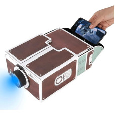 Vbestlife Cardboard Projector, Portable Mini DIY Homemade Smartphone Projector for Kids Gift, for iPhone/Android