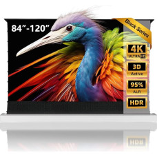 NothingProjector Projector Screen, 84 Inch Floorstanding Extendable Electric, ALR CLR, 4K UHD Laser TV Screen, Mobile Home Cinema Portable, Screen for Ultra Short Distance Projector, No Assembly,