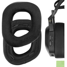 Geekria Comfort Hybrid Velour Replacement Ear Pads for Corsair HS80 RGB Wireless Headphones Ear Pads Headset Ear Cups Repair Parts (Black)