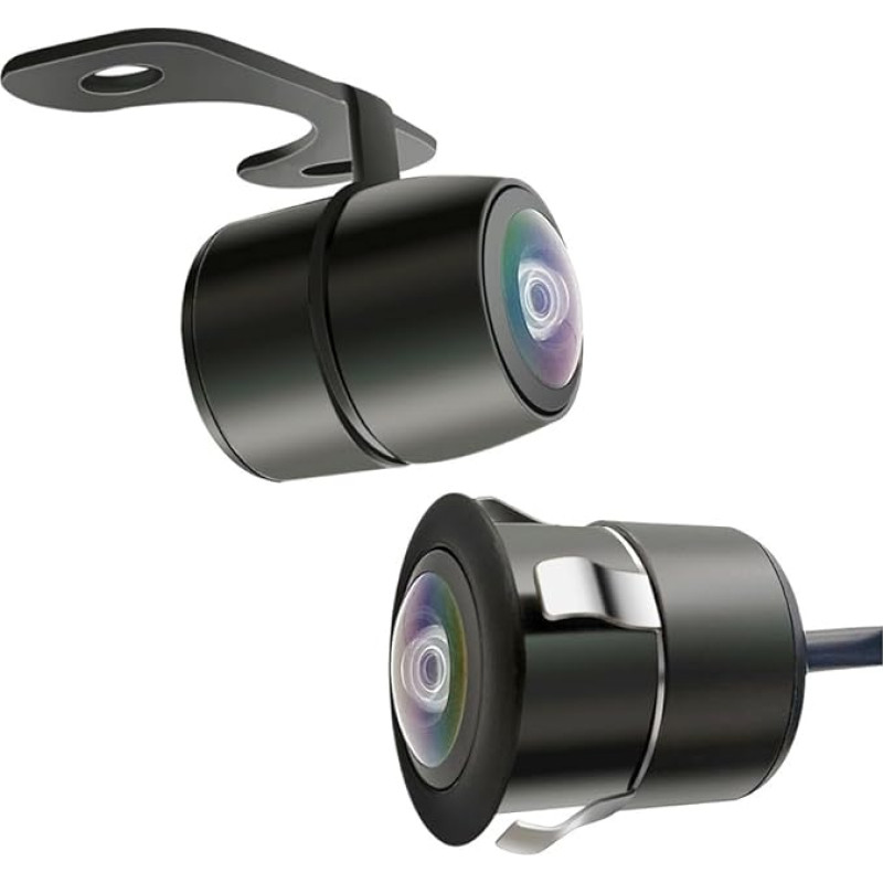 Automobilio galinio vaizdo kameros parkavimo kameros IP68 vandeniui atsparios 720P didelės raiškos žvaigždžių šviesos naktinio matymo galinio vaizdo kamera 170 laipsnių plataus kampo 12V (juoda)