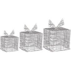 Well Home 3er-Set leuchtende Geschenkboxen mit 90 warmweißen Mikro-LEDs