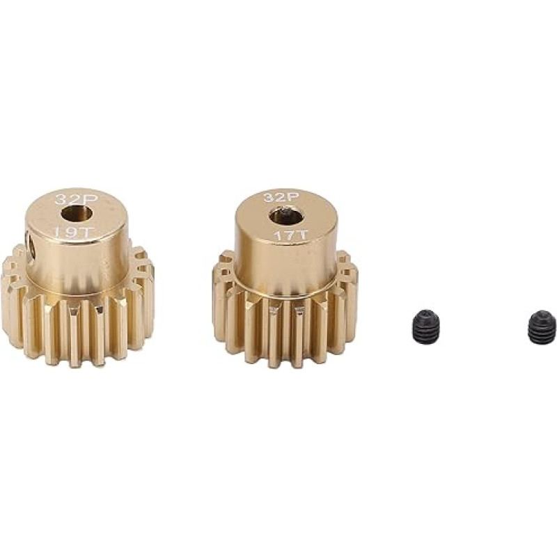 Yizisecce RC -Motorräder für 1/10 RC -Auto, 32p 0,8 -m -Ritzel, aliuminio lydinys, skirtas 3,175 mm varikliui, didelis tikslumas, stabilus, glotnus ir tvirtas (17-19t)