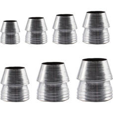 INCREWAY apvalios rankenos pleištai, 21 vienetų legiruoto plieno rankenos pleištų rinkinys Patvarūs kūginiai rankenos plieniniai pleištai, skirti 7 dydžių kirviams su plaktuku