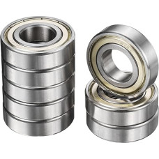 sourcing map R12ZZ Rillenkugellager, 1,9 cm ID x 13/8 Zoll OD x 7/16 Zoll Höhe, Miniatur-Kugellager, doppelt geschirmt, Chromstahl, Z2-Lager für Maschinenbau, ABEC3, 8 Stück