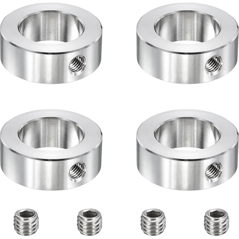 Edelstahl-Schaftmanschette, 28 mm Innendurchmesser, 45 mm Außendurchmesser, 16 mm Dicke, Einlochbohrung, Wellen-Verriegelungsmanschetten für Getriebemontage, Werkzeugmaschinen, 2 Stück