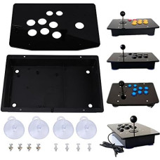 Black Acrylic Panel and Case DIY Set Kits Replacement for Arcade Game with Screws and Suction Cups