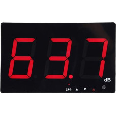Decibelų matuoklis, sieninis skaitmeninis garso lygio matuoklis Triukšmo matuoklis Testerio matavimo diapazonas 30-130 dB, tikslumas 1,5 dB su LCD ekranu
