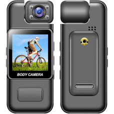 Bewinner Portable Action Camera 180° Rotatable Lens 4K Video Recorder with Night Mode Pockets Camcorder for Cycling, Meetings, Outdoor Sports, Lectures, Interviews