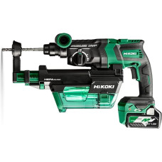HiKOKI DH36DPE Battery Drill & Chisel Hammer (36 V, 3.2 J, Dust Extraction, Brushless, LED, Drill Depth Management, SDS-plus Tool Holder, Accessories, Case, Includes 2x 2.5 Ah Battery and Charger))