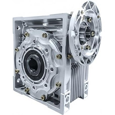 Styire NMRV090 Rundflansch-Schneckengetriebe, Drehzahlminderer, Bohrung 38 mm, Ausgangsbohrung mit 10 mm Passfedernut, Motorgetriebe Genauigkeit Vertikal