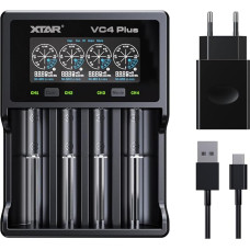 18650 Battery Charger 4 Slot XTAR VC4 Plus Fast Charger for 3.6V 3.7V Li-ion 18650 18700 26650 32650 1.2V NI-MH NI-CD AAA Batteries Charger Maximum 3A