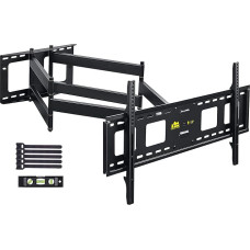 FORGING Mount TV sieninis laikiklis su 109 cm ilgio diapazonu ir tvirtomis 2 šarnyrinėmis pasukamomis rankenomis, skirtas 50-95 colių plokščiam / lenktam televizoriui, sveriančiam iki 75 kg. Didžiausia VESA 800 x 400 mm