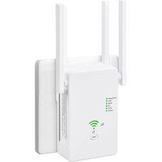 WLAN Repeater WLAN Amplifier 1200 Mbit/s Dual Band 5G & 2.4G WiFi Booster with Repeater/Router/Access Point Mode, 4 Antennas, WiFi Amplifier, WiFi Range Extender with LAN/WAN Port (White)