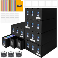 Prekybos kortų dėžutė 10800+ kortų, prekybos kortų laikymo dėžutė Commander ekranui, kortų kaladės dėžutė su 72 kortų separatoriais, žaidimo kortų kaladės dėklas TCG MTG PTCG sporto kortoms Toploader