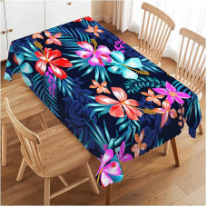 Walmsco staltiesė Spalvinga atogrąžų gėlių dekoras Valgomasis kambarys Virtuvė Stačiakampė staltiesė 52x70 colių