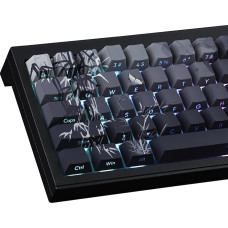 Sunzit Custom Keycaps, 135 klavišų PBT bambuko jūros gradiento pusės spausdintų klavišų dangtelių rinkinys Cherry Profile Keycaps Dye-Sub Keycaps for Cherry MX Switch ISO/ANSI UK Layout Mechanical (Grey/Black)