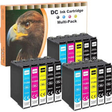 D&C T1295 spausdintuvo kasetės, suderinamos su Epson 129XL T1291 T1291 T1292 T1293 T1294, skirtos Workforce WF-3520 WF-3540 WF-7525 WF-7515 Stylus SX-235W SX-425W SX-440W SX-445W SX-445W X-535W Office BX-630