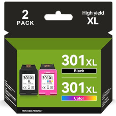 301XL spausdintuvo kasetės, 301 XL kasetės, pakeičiančios HP 301 spausdintuvo juodos ir spalvotos spalvos kasetes, 301XL daugiapakopės kasetės, skirtos HP Envy 4500 4504 5534 DeskJet 1050 2050 2544 3050 OfficeJet