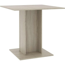 vidaXL Dining Table Kitchen Table Dining Room Table Column Table Restaurant Dining Room Kitchen Sonoma Oak 80 x 80 x 75 cm Wood Material