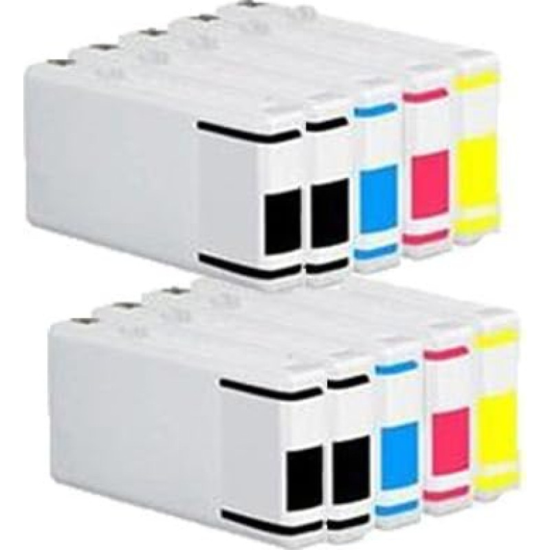 10 kasečių rinkinys, suderinamas su Epson BL-T7021 7022 7023 7024 WP-4015DN 4025DW 4515DN 4515DN 4525DNF 4535DWF 4545DTWF 4595DNF 4595DNF 4095DN