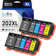 LxTek 202XL daugiapakopė 202 XL spausdintuvo kasetė 202 suderinama su Epson 202 XL, skirta Epson XP 6105 spausdintuvo kasetėms XP 6100 XP 6005 XP 6000 XP6105 XP6005 XP6000 (10 vnt.)
