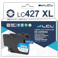 LCL LC-427 Cyan High Capacity Ink Cartridge Compatible for Brother LC-427 LC427 LC-427XL LC427XL Compatible for Brother MFC-J5955DW MFC-J6955DW MFC-J6957DW MFC-J6959DW HL-J6010DW (Pack of 2)