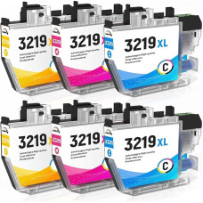 colorfly LC3219XL kasetės suderinamos su Brother LC3219 LC3217 spausdintuvo kasetėmis, skirtomis Brother MFC-J5330DW MFC-J5730DW MFC-J5730DW MFC-J5335DW MFC-J6930DW MFC-J6530DW MFC-J5930DW MFC-J6935DW (6 vnt.)