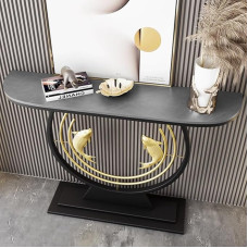 Stilvoller Konsolentisch für den Eingangsbereich, moderner Akzenttisch für den Flur, vielseitig einsetzbarer Tisch hinter dem Sofa, einfache Montage, schwarz, 120 cm (47,2 Zoll) – perfekt fü